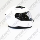 Мотошлем интеграл с очками ROCKOT RM-133 Solid White белый глянцевый, (S)