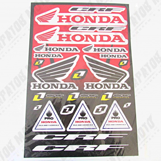 Наклейки: HONDA,CRF,ONE industries, PRO HONDA (30x45) - 1