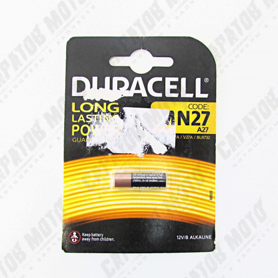 Батарейка щелочная 12В MN27 18мА DURACELL 27A/V27A/8LVR732 MN27 - 1