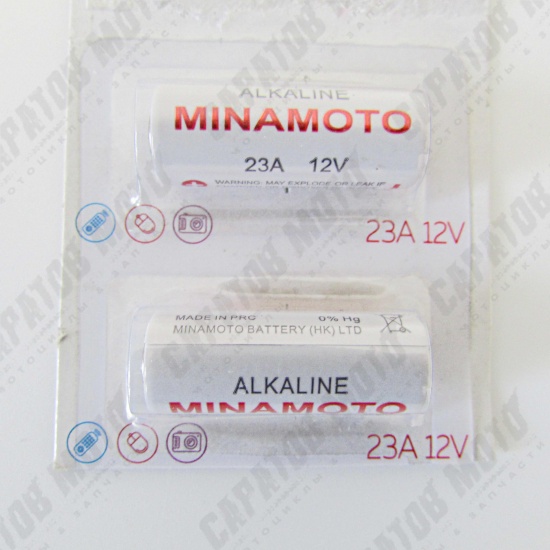 Батарейка щелочная 12В А23 28*10*10см MINAMOTO 23А - 1