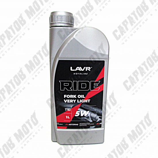 Масло для вилок LAVR 7782 RIDE Fork oil 5W, 1 л - 1