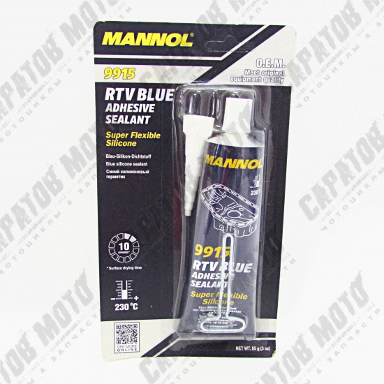 Герметик силиконовый синий MANNOL 9915 RTV Sealant Blue, 85г - 1