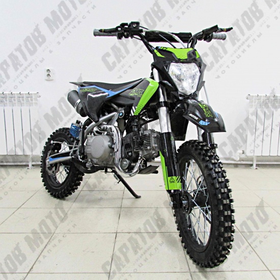 Питбайк SMR Racing MINI K2-50E (125EM, 14/12) черно-зеленый - 1