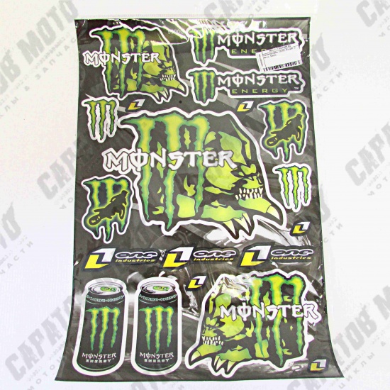 Наклейки набор (30х45) Monster (2 банки) 5990G - 1