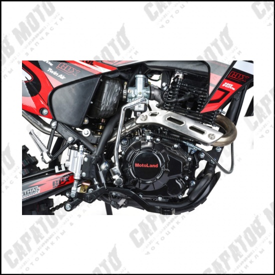 Мотоцикл Кросс Motoland XR300 LITE красный (175FMM) - 1