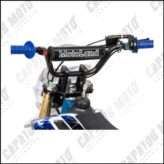 Питбайк Motoland TCX125 E 14/12 + фара синий - 1