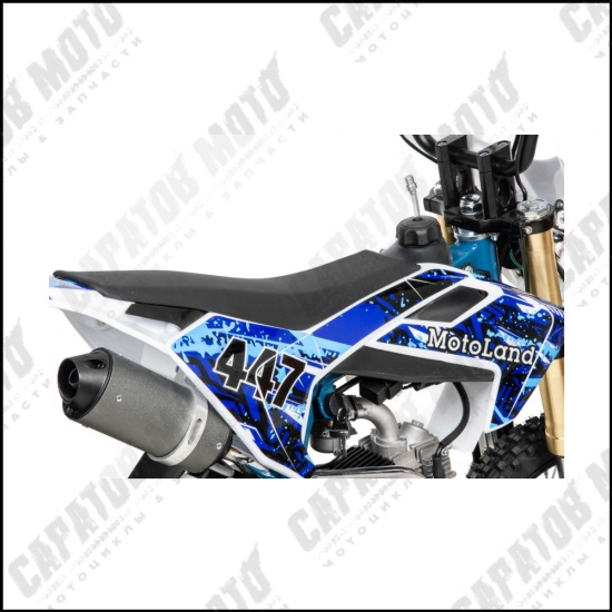 Питбайк Motoland TCX125 E 14/12 + фара синий - 1