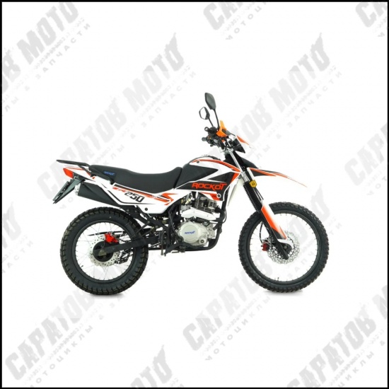 Мотоцикл с ПТС эндуро ROCKOT ZR250 (белый/красный) - 1