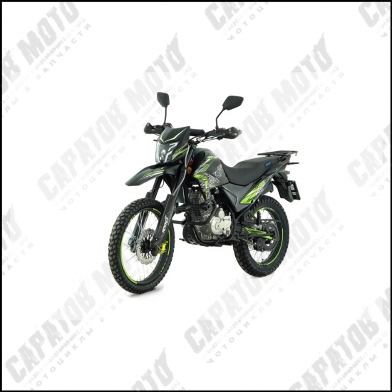 Мотоцикл с ПТС эндуро ROCKOT XR250 (черный/зеленый) - 1