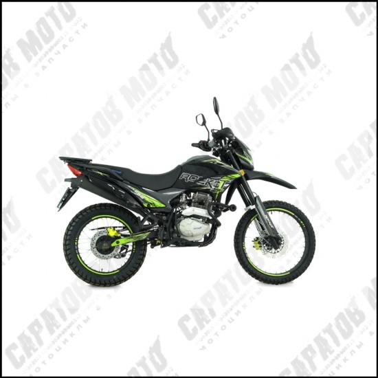 Мотоцикл с ПТС эндуро ROCKOT XR250 (черный/зеленый) - 1