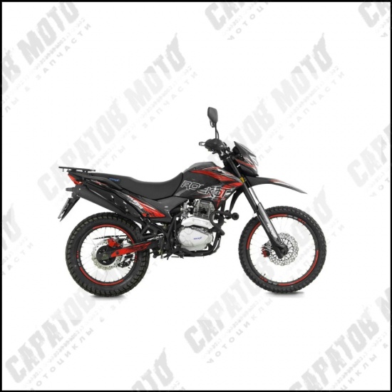 Мотоцикл с ПТС эндуро ROCKOT XR250 (черный/красный) - 1